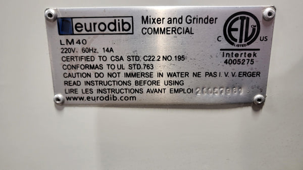 Eurodib LM40T Spiral Dough Mixer (5)