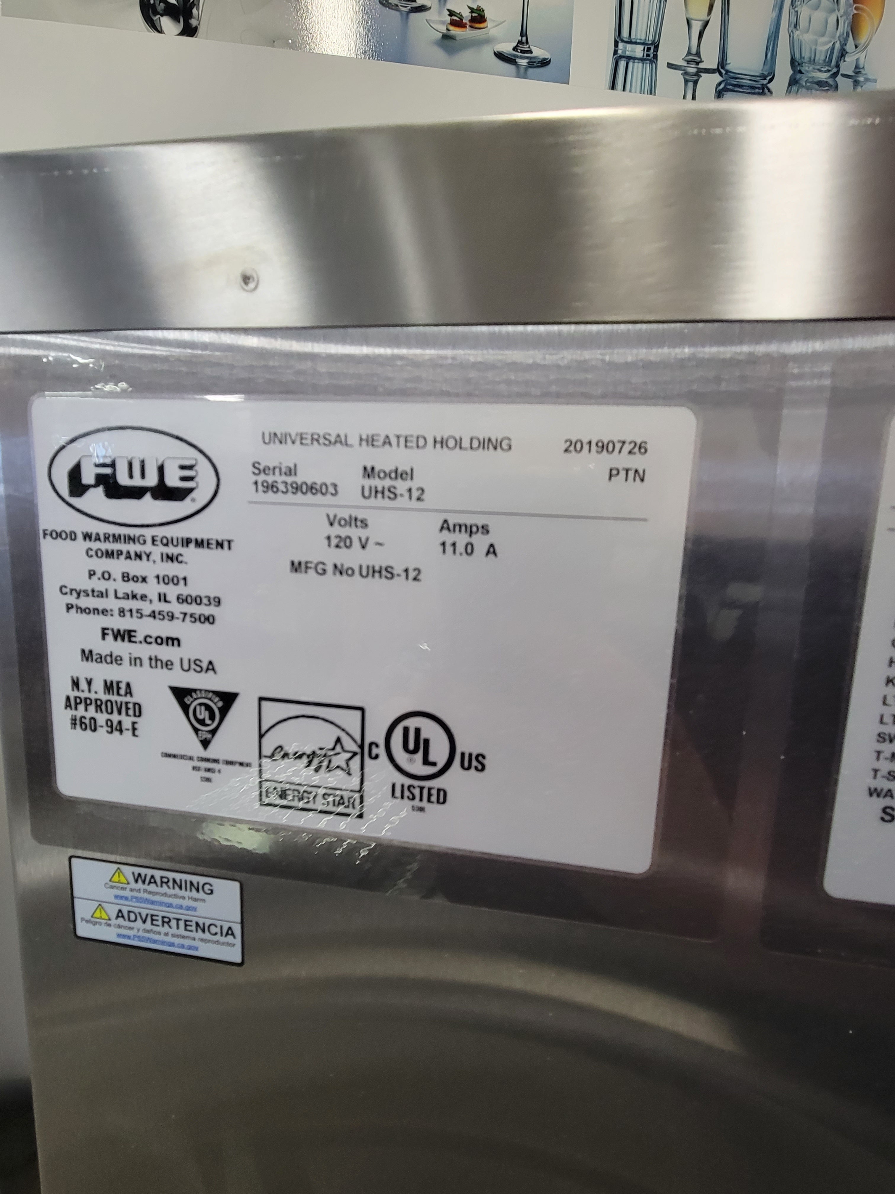 FWE UHS-12 Insulated Mobile Cabinet